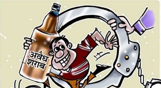 भोजपुर में शराब के अड्डों पर छापा, बिक्री करते और पीते 17 गिरफ्तार
