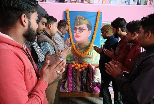 जिले में धूमधाम से मनाई नेताजी सुभाष चंद्र बोस की जयंती