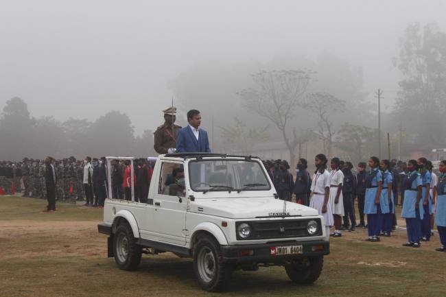 गणतंत्र दिवस परेड का हुआ अंतिम पूर्वाभ्यास, डीसी ने किया निरीक्षण