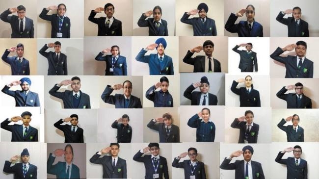 मिलेनियम स्कूल के 21, 356 छात्रों ने सशस्त्र बलों को दी सलामी