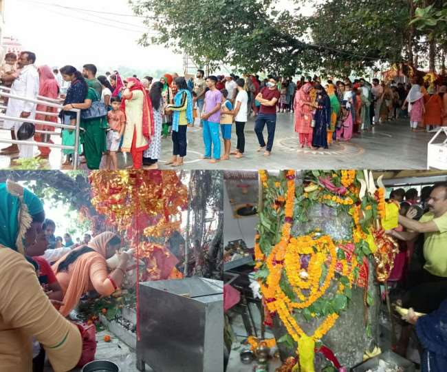शिव मंदिर काठगढ़ में लगे हर-हर महादेव के जयकार, इस विशेष अवसर पर जुड़ जाता है दो भागों में बंटा शिवलिंग