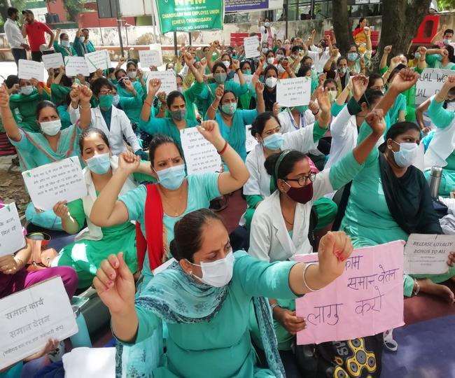 चंडीगढ़ नर्सेस एसोसिएशन की मांग- नर्सिंग कैडर के लिए लागू हो सेंट्रल पे स्केल, शुरू किया सिग्नेचर कैंपेन