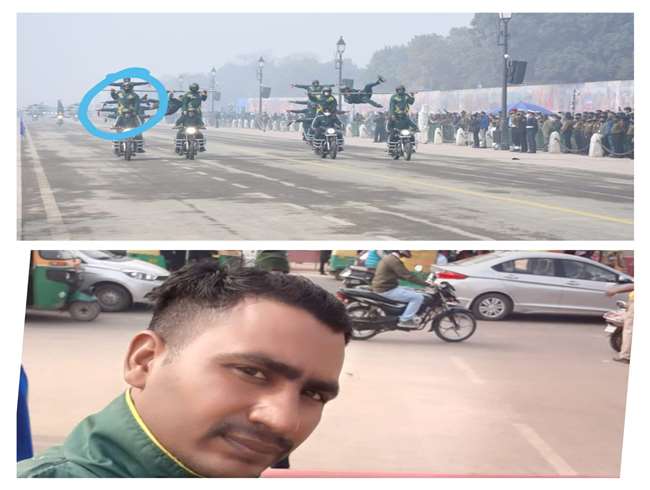 गणतंत्र दिवस : राजपथ पर आईटीबीपी की जांबाज बाइक टीम के साथ भिवानी के जवान ने दिखाई प्रतिभा