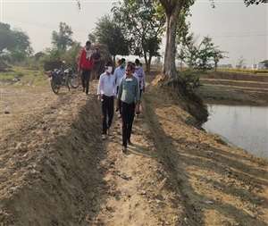 मनरेगा के तहत इगलास ब्लाक की पंचायत हस्तपुर चंदफरी के हस्तपुर के तालाब का हुआ जीर्णोद्धार।