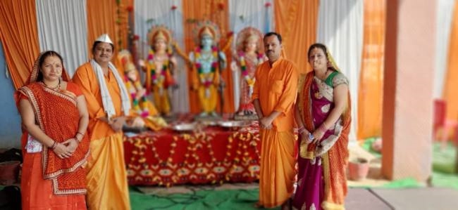 कालाढूंगी में अखंड रामायण पाठ का समापन