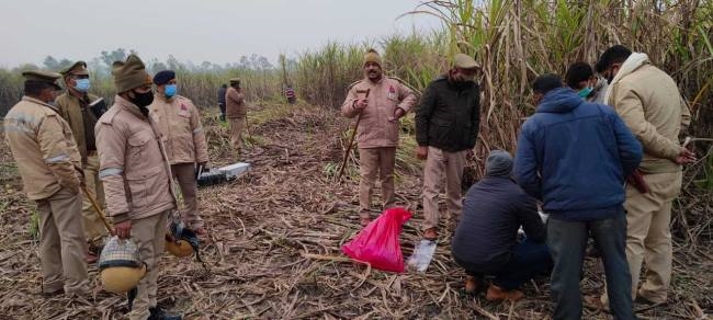 गन्ने के खेत में मिला अपहृत किशोर का कंकाल