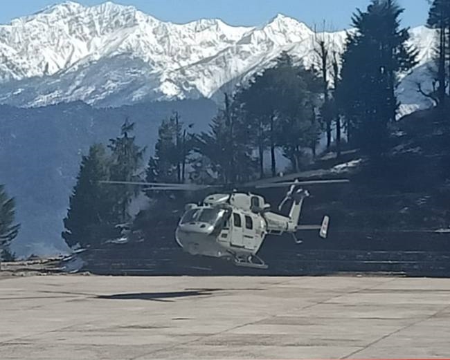 मौसम खुलते ही सीमा पर हेलीकाप्टरों ने भरी उड़ान