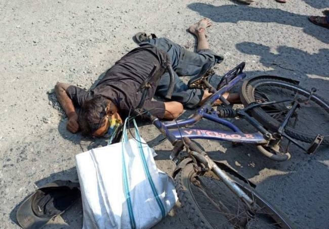 भुइयांडीह में ट्रेलर की चपेट में आने से साइकिल सवार की मौत