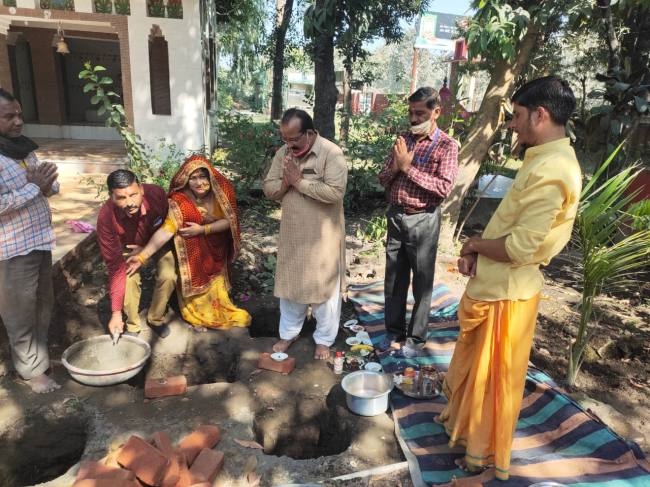 अवंतिका कुंज में गणेश मंदिर का शिलान्यास