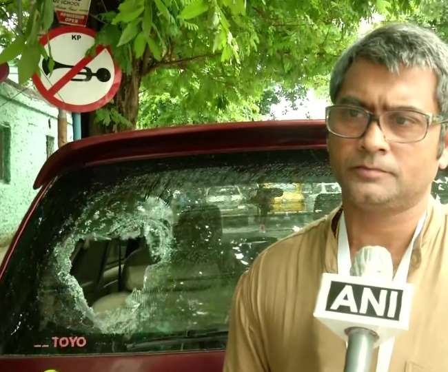Bhabanipur by elections में भाजपा नेता कल्याण चौबे की गाड़ी पर हमला, टीएमसी कार्यकर्ताओं पर आरोप