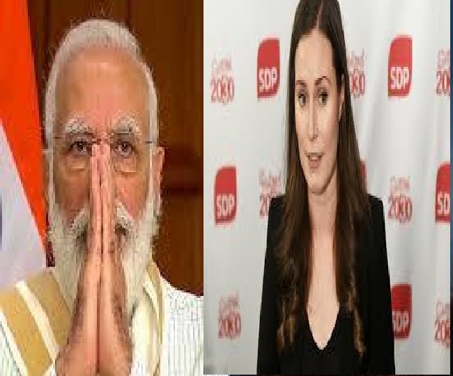 फिनलैंड की प्रधानमंत्री सना मारिन ने दी बधाई