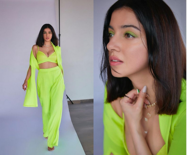 Divya Khosla Kumar ने नियॉन ग्रीन ओपन जैकेट के साथ ब्रालेट में कराया फोटोशूट, देखें तस्वीरें