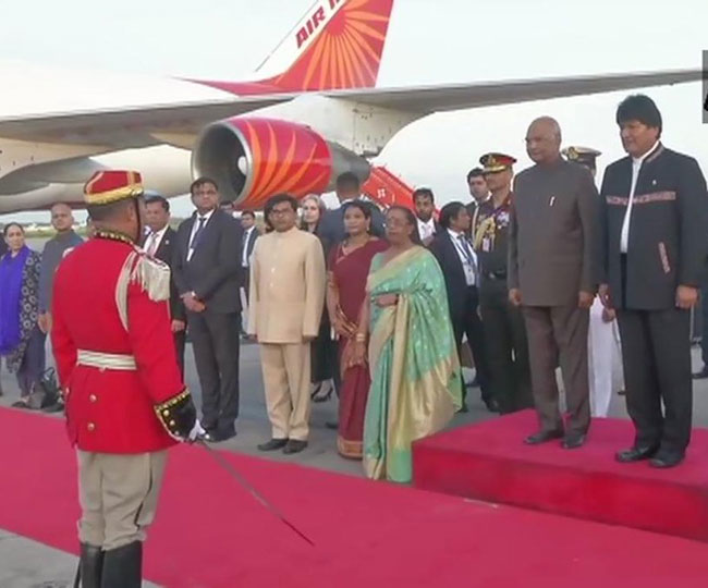तीन देशों की यात्रा के दूसरे चरण में बोलीविया पहुंचे राष्ट्रपति कोविंद, देखें तस्वीरें