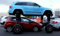 Have You Ever Seen Car with Hydraulic system of tyres Have You Ever Seen Car with Hydraulic system of tyres