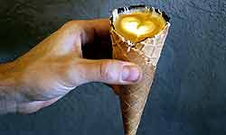 New and amazing trend of serving Coffee in ice cream cone in Japan New and amazing trend of serving Coffee in ice cream cone in Japan