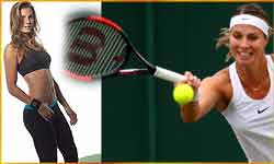 Tennis player Mandy Minella competes in Wimbledon 2017 while 4 months pregnant Tennis player Mandy Minella competes in Wimbledon 2017 while 4 months pregnant