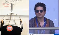 Sachin Tendulkar helmet hanging on team India dressing room to inspire players Sachin Tendulkar helmet hanging on team India dressing room to inspire players
