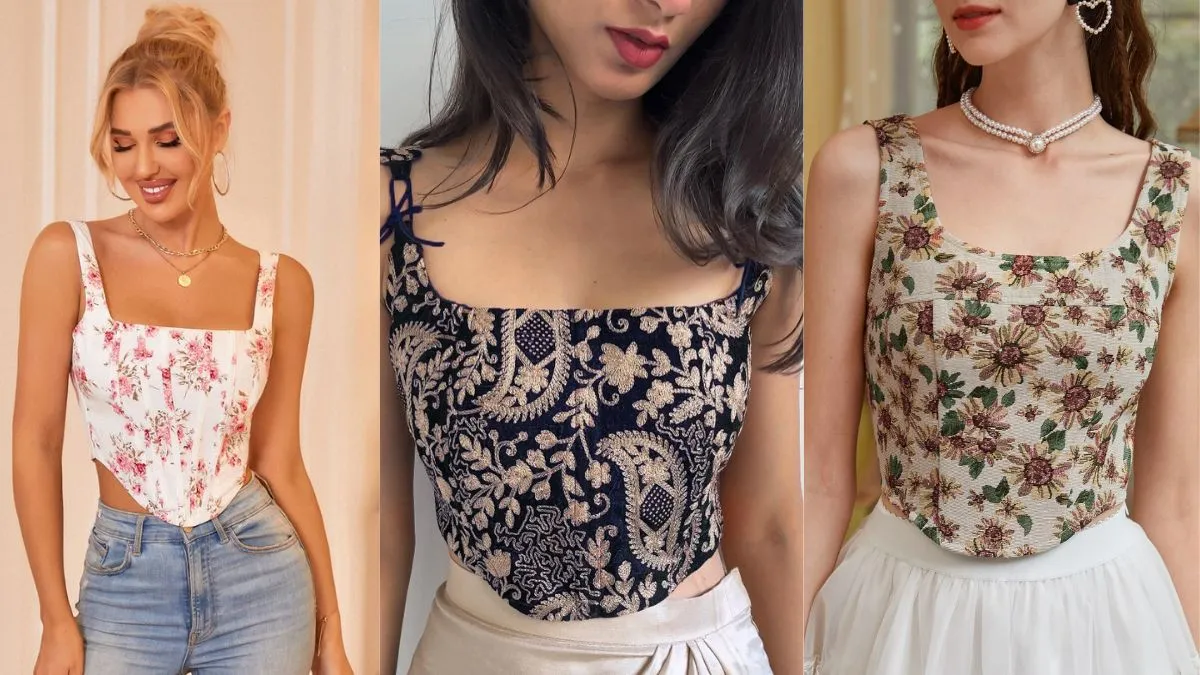 जॉर्जेट साड़ी के साथ पहनने के लिए 6 स्टाइलिश कोर्सेट टॉप्स