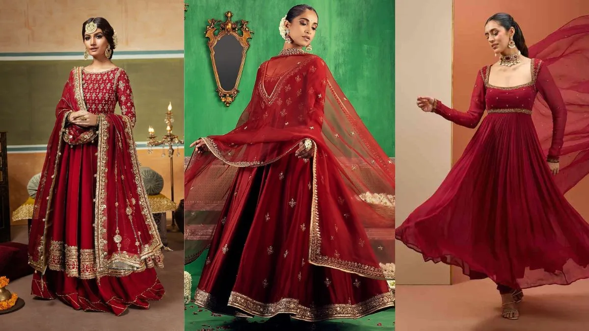 वेडिंग सीजन स्पेशल Red Anarkali Suit