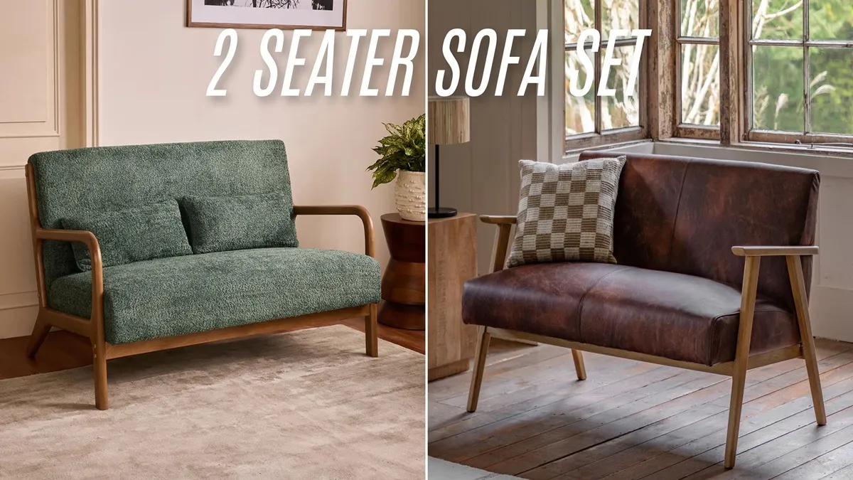 लिविंग रुम के लिए 2-सीटर सोफा सेट
