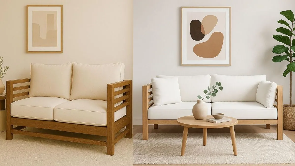 वुडेन Two Seater Sofa डिजाइन