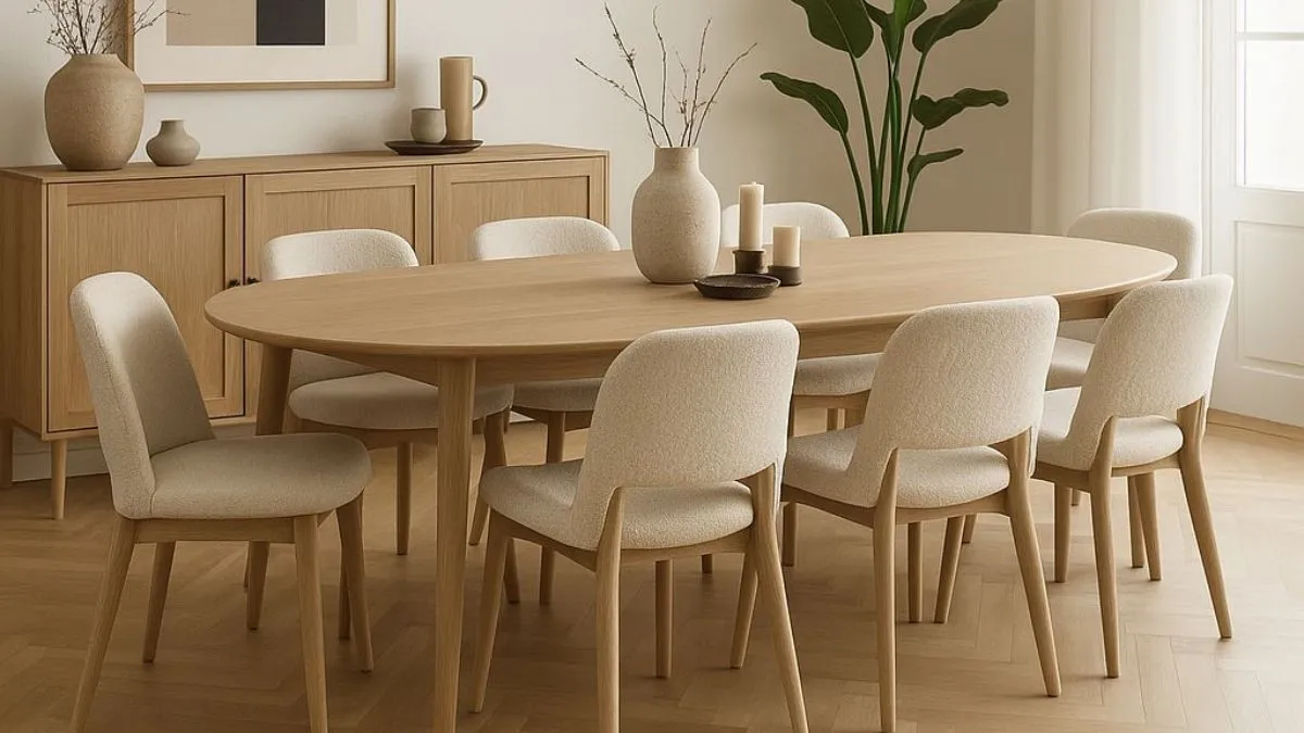 मॉडर्न डाइनिंग टेबल 6 सीटर