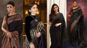 black सिल्क Saree