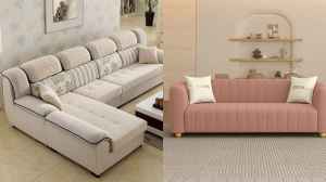 कुशन बैक वाले लेटेस्ट सोफा डिजाइन