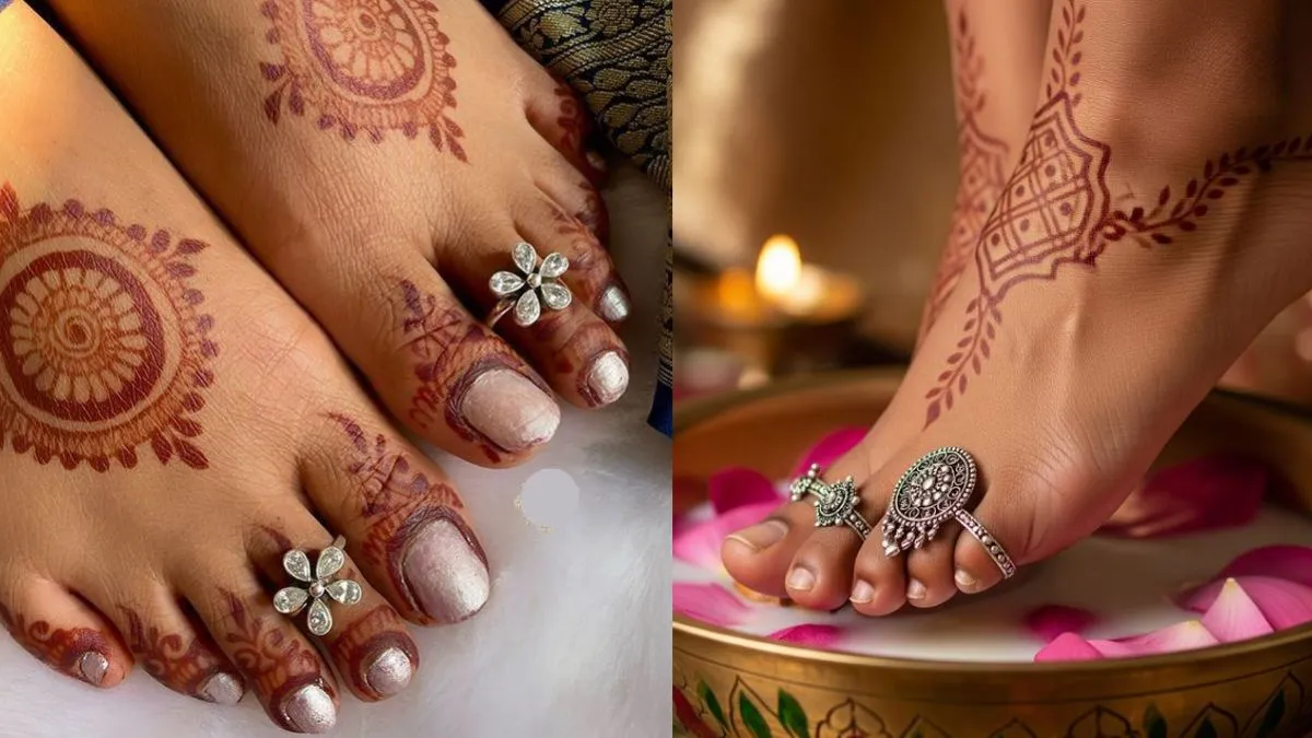 दुल्हन के लिए ट्रेंडी सिल्वर टो रिंग