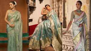 वेडिंग फंक्शन के लिए डिजाइनर चंदेरी साड़ी