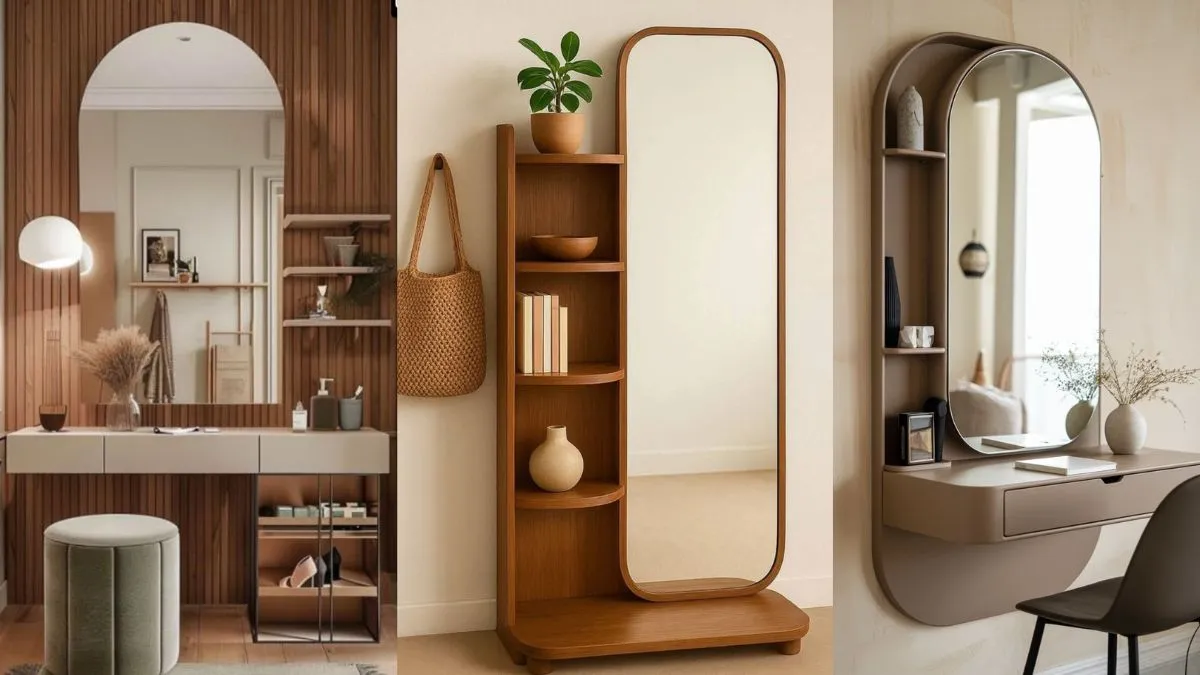 स्टाइलिश ड्रेसिंग टेबल विद मिरर