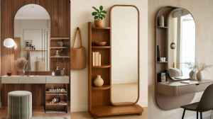 स्टाइलिश ड्रेसिंग टेबल विद मिरर