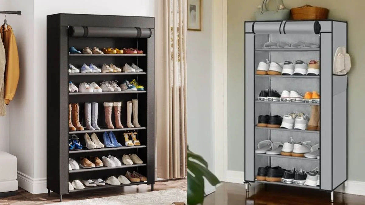 बढ़िया शू रैक विद कवर