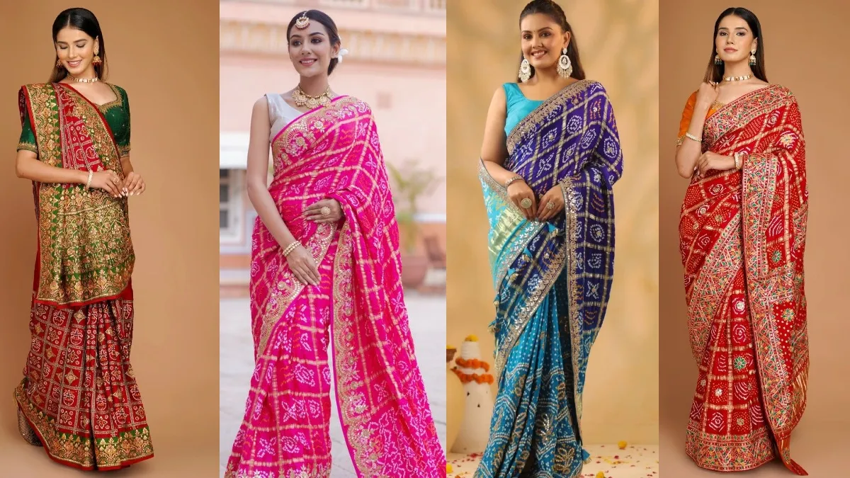 शादियों के लिए Bandhej Saree