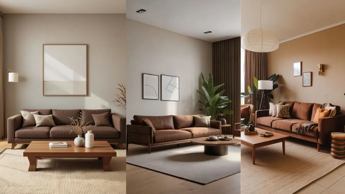 ट्रेंडी डिजाइन Brown Sofa Set