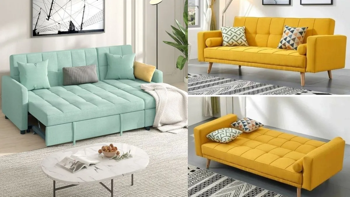 हॉल के लिए बढ़िया सोफा कम बेड