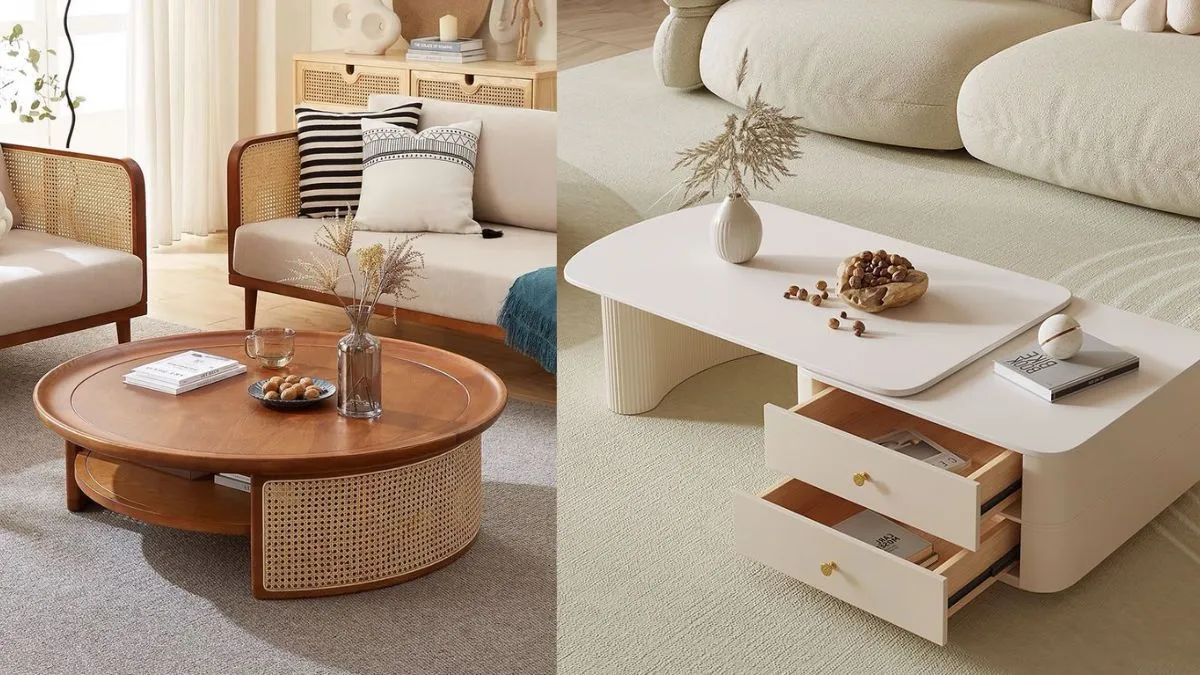 लिविंग रूम के लिए ट्रेंडिंग कॉफ़ी टेबल