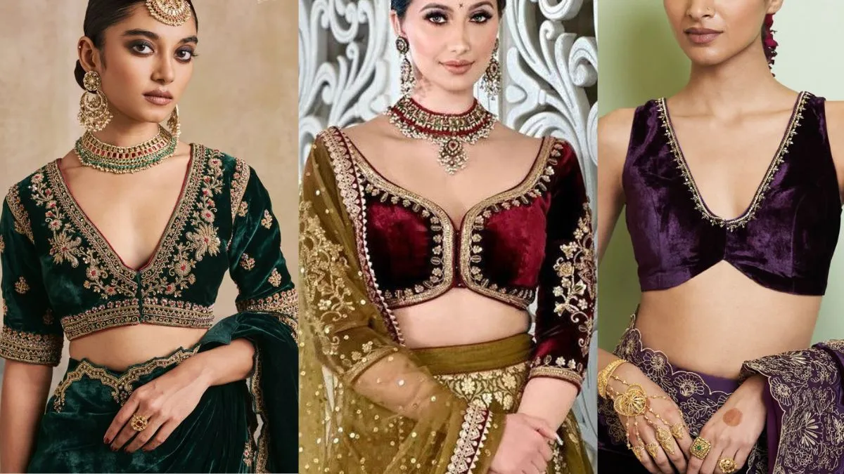 ट्रेंडिंग वेलवेट ब्लाउज