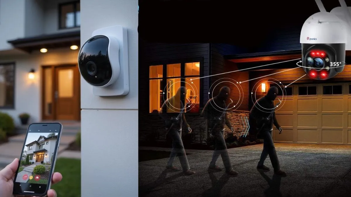 नाइट विजन रिकॉर्डर के साथ बढ़िया वायरलेस सीसीटीवी कैमरा 