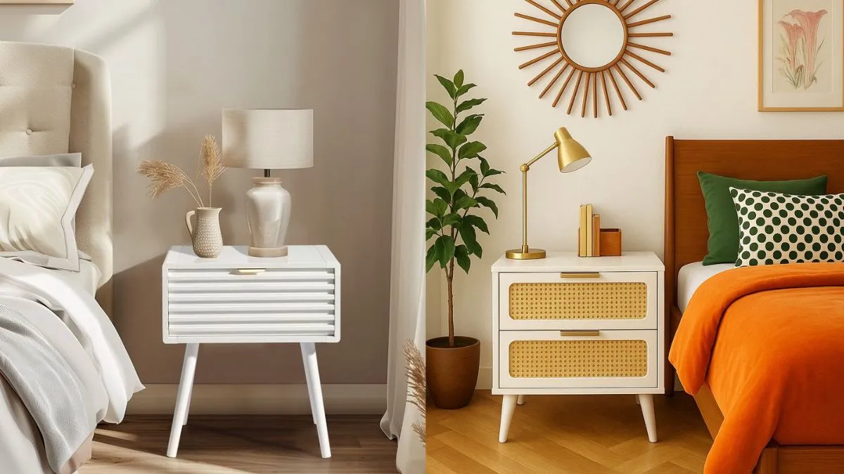 बेडरूम के लिए स्टाइलिश बेड साइड टेबल