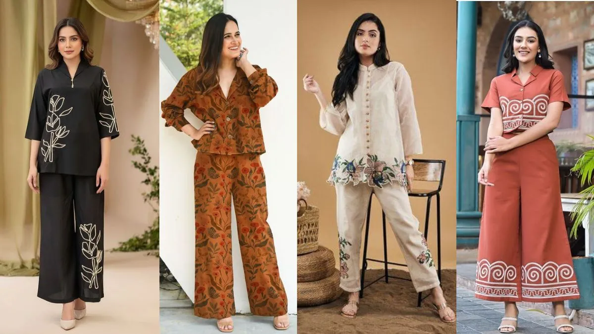 ट्रेंडी कॉर्ड सेट वेस्टर्न