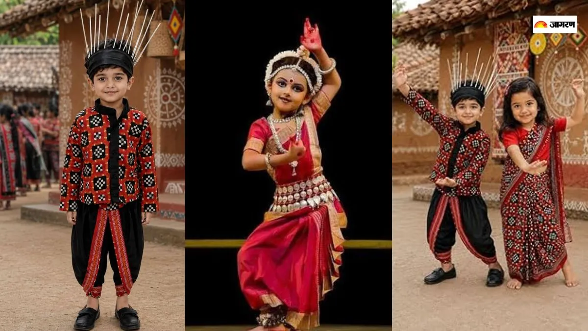 बच्चों के लिए पारंपरिक ओडिशा फोक डांस ड्रेसेस
