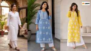 एलिगेंट लुक के लिए पहनें ये लखनवी कुर्तियां