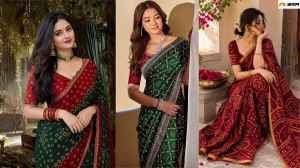 नवरात्रि के लिए Bandhani Saree Designs