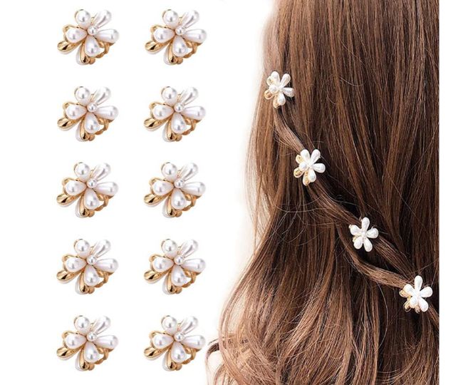 Korean Style Small Pearl Mini Hair Claw Clip