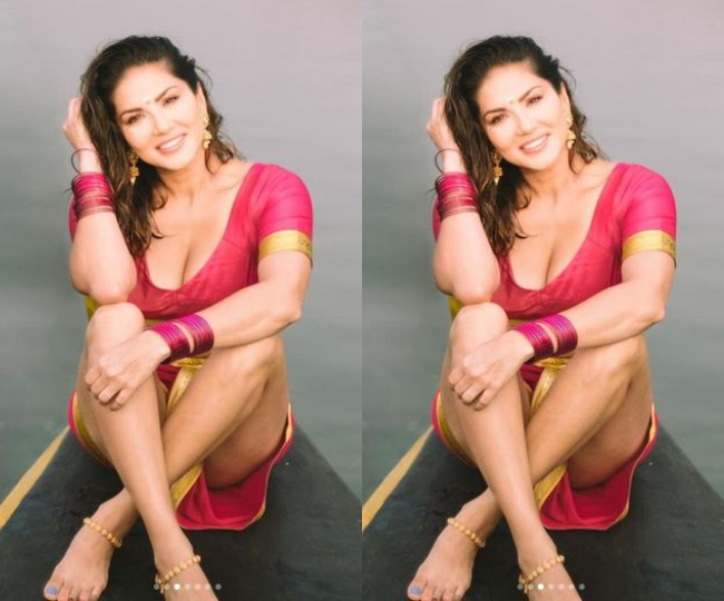 Sunny Leone का साउथ इंडियन लुक हुआ वायरल, तस्वीरों ये नहीं हटा पाएंगे नजर