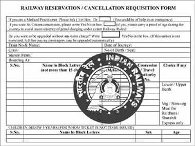 Rail Reservation Rules Write Full Name Or No Confirmed Train