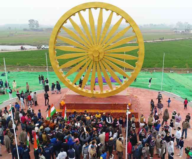 2300 साल पुराना गौरव लौटा, यहां हुआ सबसे बड़ा अशोक चक्र स्थापित Ashok Chakra installed in