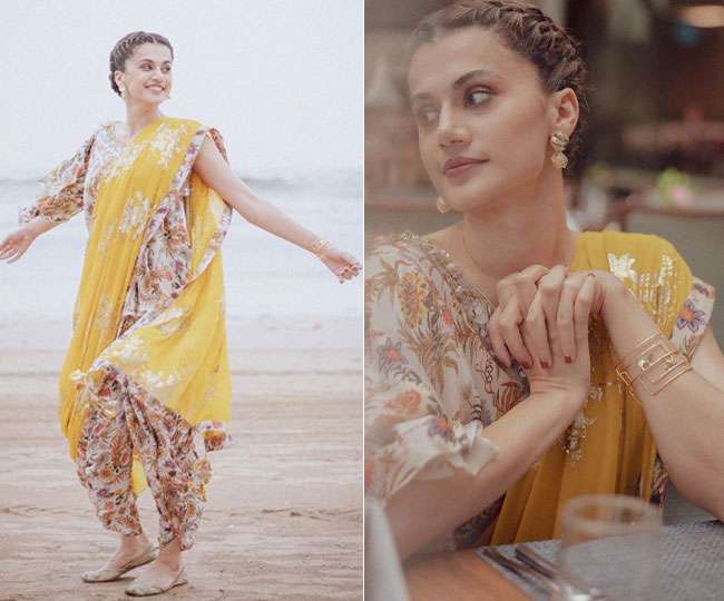 साड़ी में दिखना है मॉडर्न और ट्रेंडी तो Taapsee Pannu से सीखें स्टाइलिंग के खास तरीके!