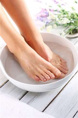 Dip the feet in hot water for just half an hour away from fatigue